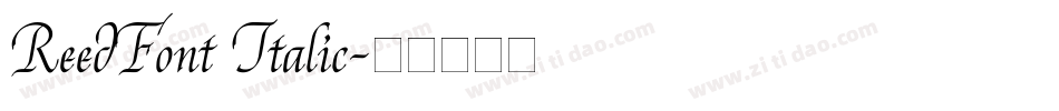 ReedFont Italic字体转换